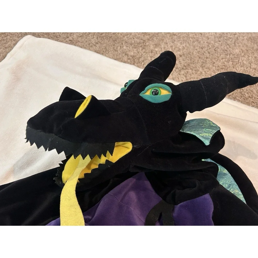 Disney Store‎ Malificent Dragon Halloween Costume Kids 8/10T Black Purple - Picture 3 of 12